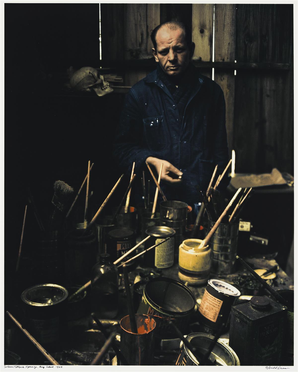 ARNOLD NEWMAN (1918-2006) Jackson Pollock, Springs, Long Island.